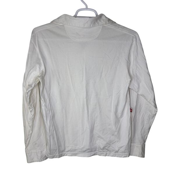 Vintage Alfa‎ Romeo Polo Shirt Men's Medium White Rugby Long Sleeve Racing Car - Picture 2 of 12